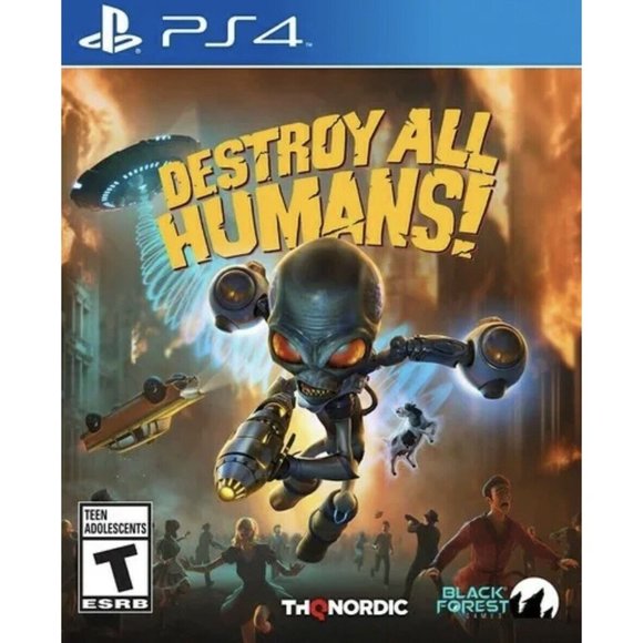 Destroy All Humans! - Sony PlayStation 4 PS4 Black Forest Game T Teen - Picture 2 of 3